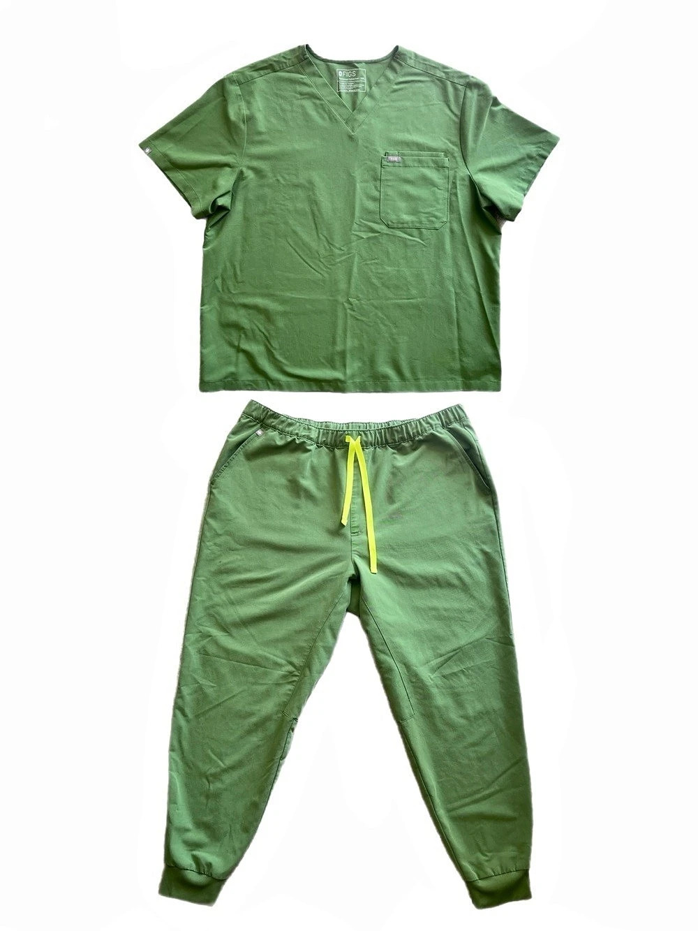 Figs Men's Technical Collection Scrub Set Olive Green Size XXL